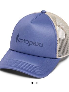 cotopaxi Periwinkle Foam Front Trucker Hat with Cream Mesh
